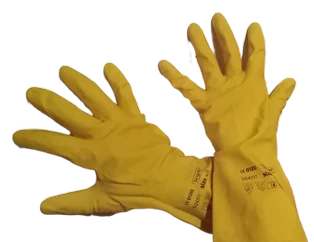 Bingold Schutzhandschuhe Latex gelb